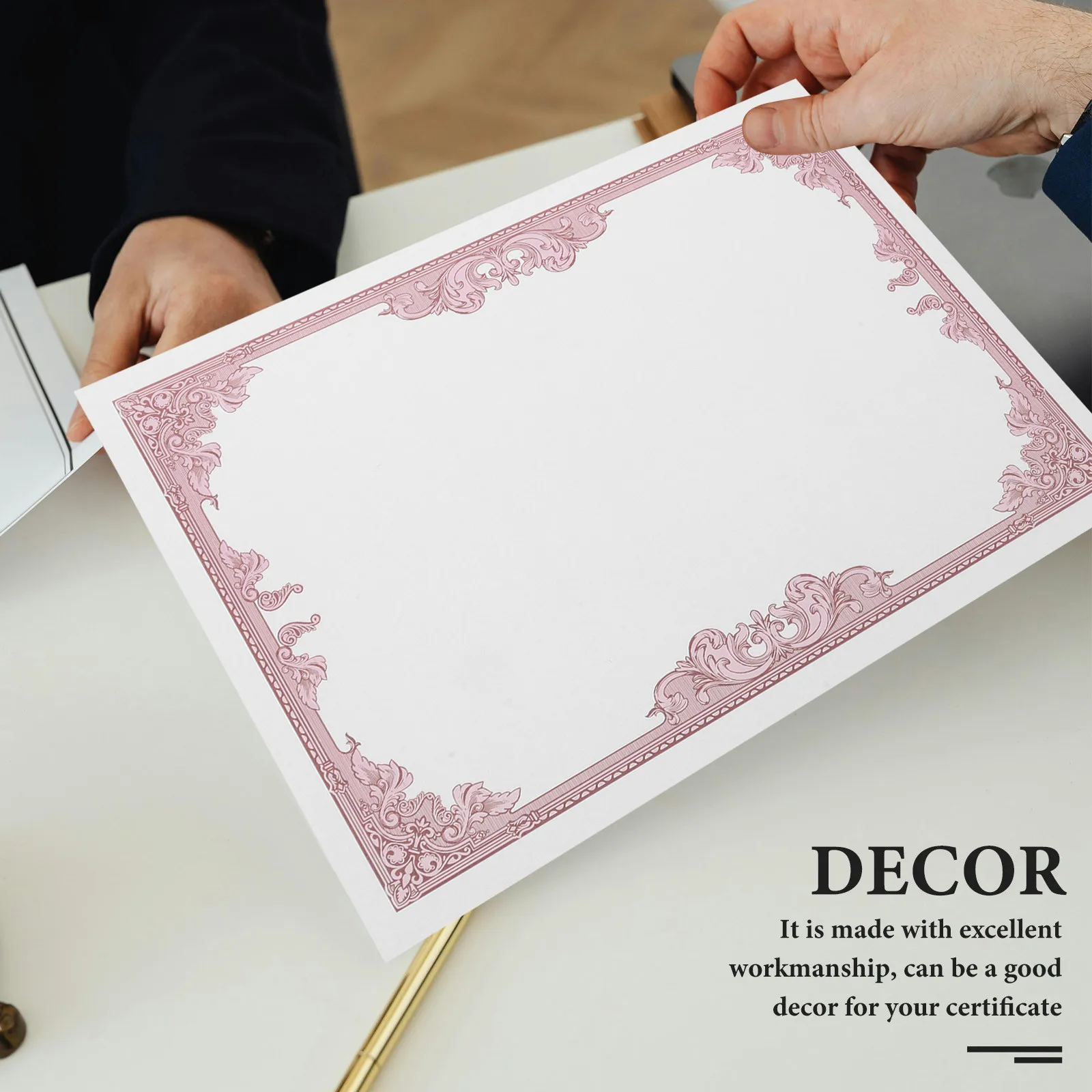 30pcs 인증서 내부 용지 빈 디플로마 라이너 시트 인쇄 가능한 수상 인증서 학교 졸업 인증서