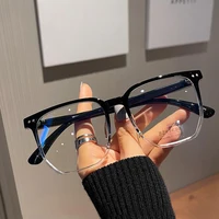 Lunettes rondes Anti-lumière bleue, monture transparente pour ordinateur, lunettes optiques unisexes pour hommes et femmes 3