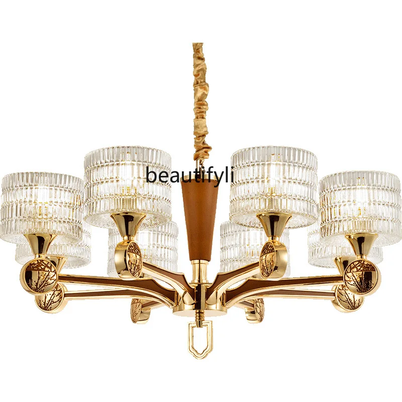 

LBX Post-Modern Light Luxury New American Chandelier Living Room Generous and Personalized Creative Bedroom Dining-Room Lamp