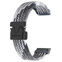 Sport Braided Nylon Watch Band - Adjustable 22mm/20mm Strap - 1PCS 22mm (Camouflage Gray)