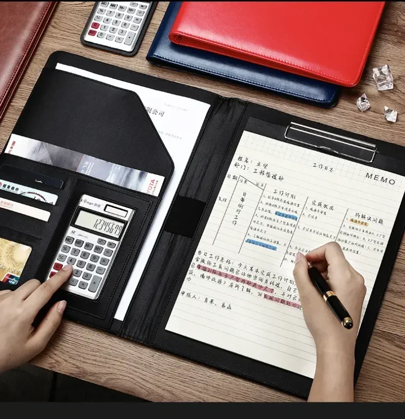 관리자 정리함 PU 문서 바인더 폴더, 비즈니스 케이스 패드폴리오, 사무실 패드, 가죽 파일