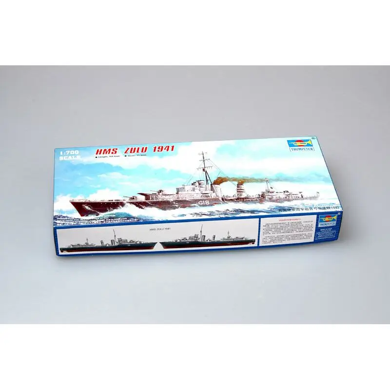 

Trumpeter 05758 1/700, модель Разрушителя племенного класса HMS Zulu (F18), масштаб 1941