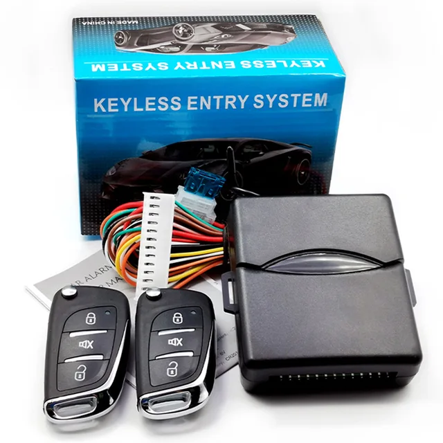 Universal Car Door Lock Remote Central Kit Auto Keyless Entry System Start Stop LED Keychain Door Lock Dropshipping Wholesale 6