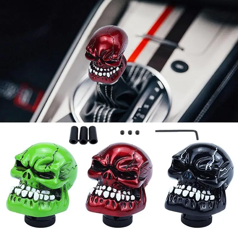 

Car Gear Head Cover Ultra Light Resin Gear Shift Knob Universal Car Shifter Lever Head Covers Flexible Skeleton Head Gear Knob