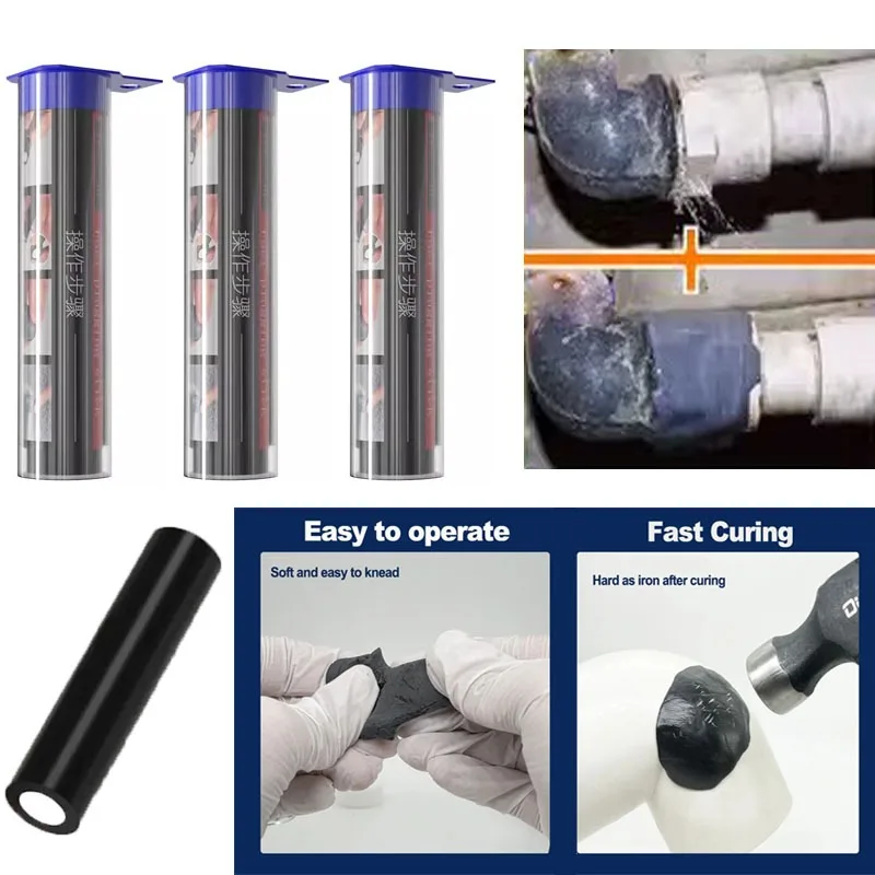 Epoxyresinglasspowerputtyadhesivestronggluestrongrepairworkstrongglassgluepolymer