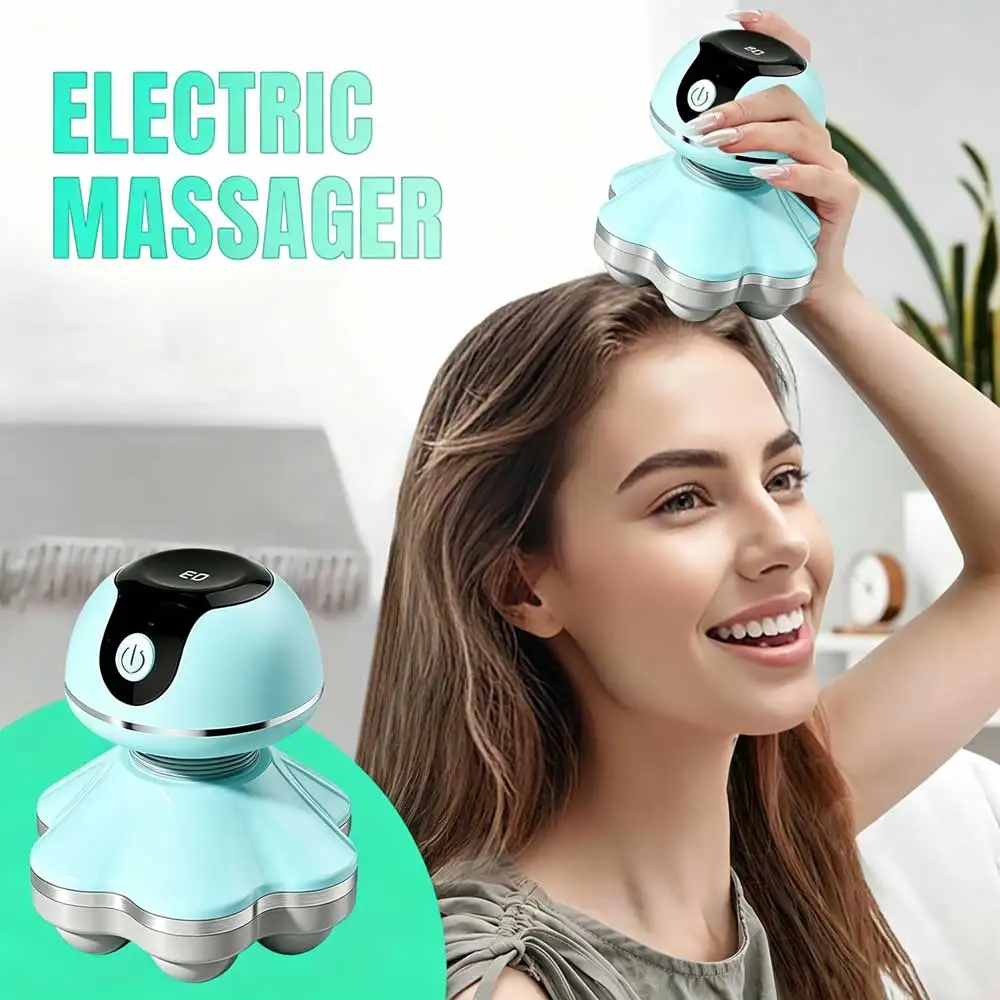 Mini Electric Vibration Massager, 3 Modes Type-C Charging Digital Display Portable Muscle Relief, Neck Waist Leg Body Relaxation