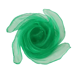 Vibrant Multi - Color Chiffon Silk Scarf for Performance and Dance (Green)