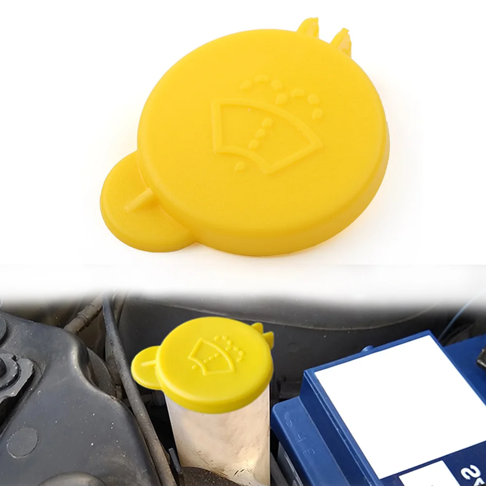 1pcs Yellow Car Windshield Wiper Washer Fluid Reservoir Cover 1488251