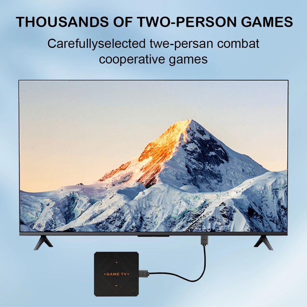 AMPOWN V5 Video Game Console 4K Game TV Box 2.4G Wireless Controllers Dual Handles Portable Home Games Console 40000 Retro Games