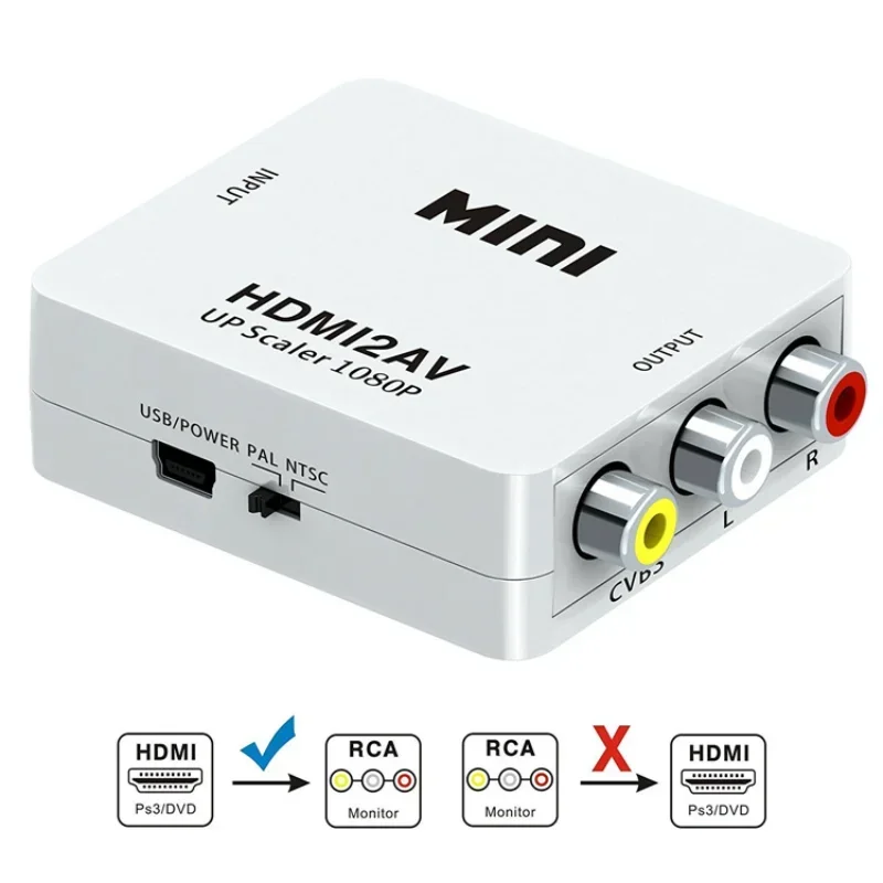 HDMI ȣȯ to AV Ϸ , HD    ڽ, HD to RCA AV, CVSB L/R , 1080P  NTSC PAL