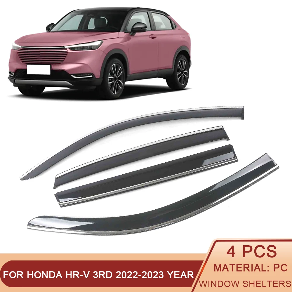 

For Honda HR-V 3rd 2022-2023 Car Window Sun Rain Shade Visors Shield Shelter Protector Cover Sticker Exterior Accessories