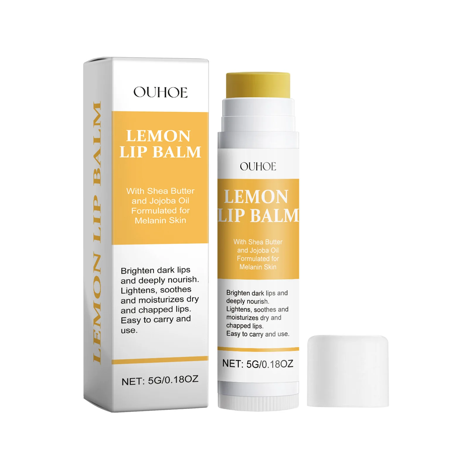 Glowing Lip Balm Lemon Ginger Fragrance Plumping Lip Gloss Remove Melanin Dark Dead Skin Repair Moisturize Brightening Lip Balm 2