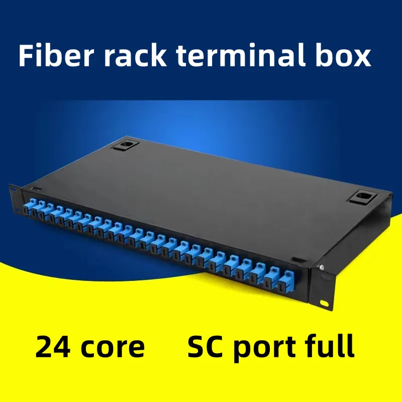 

terminal box 24-core SC fully equipped with 24-port SM optical fiber distribution welding plate flange pigtail can be customized