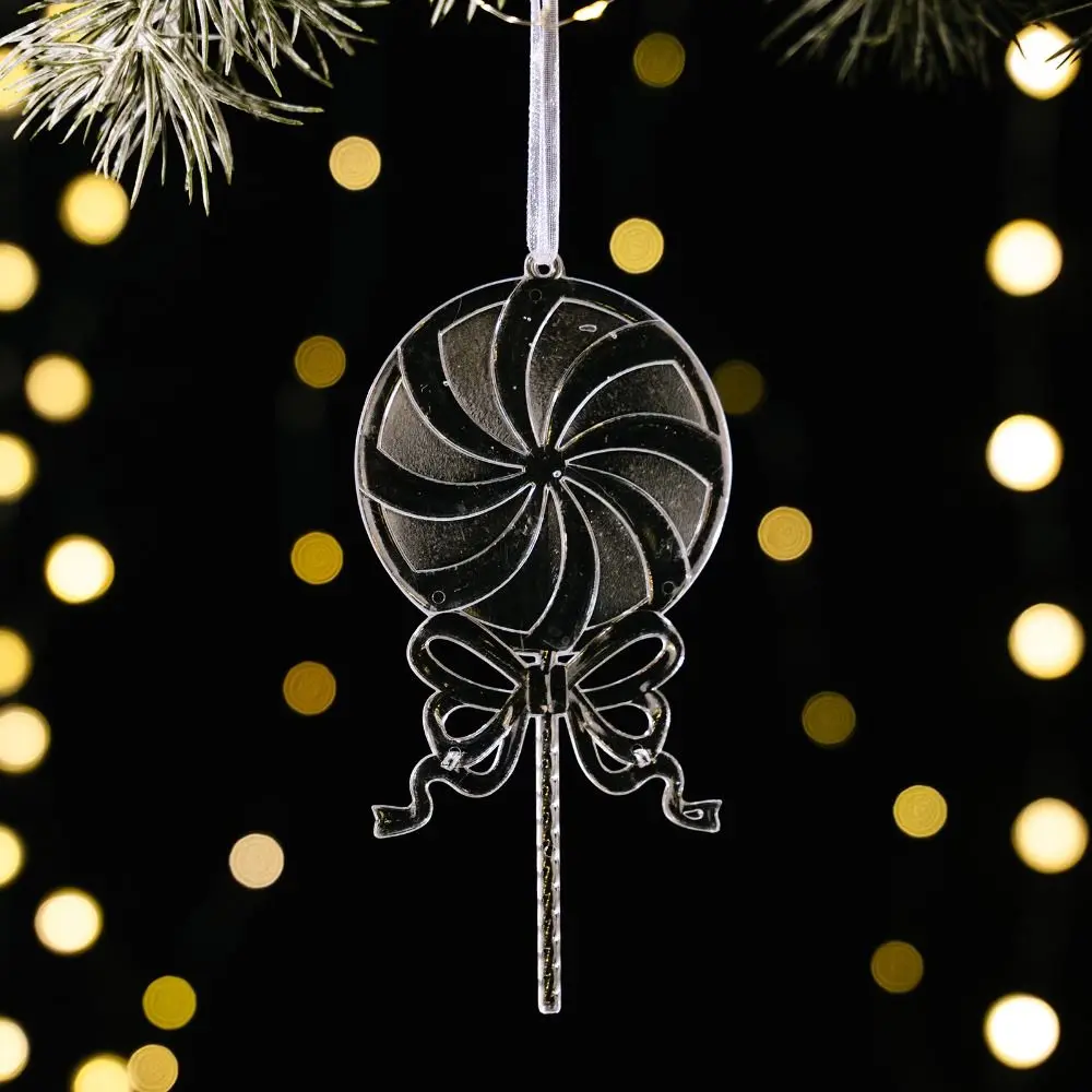 Transparent Christmas Elk Pendants DIY Carousel Ballet Girl Pendants Elegant Exquisite Christmas Decoration For Xmas Tree