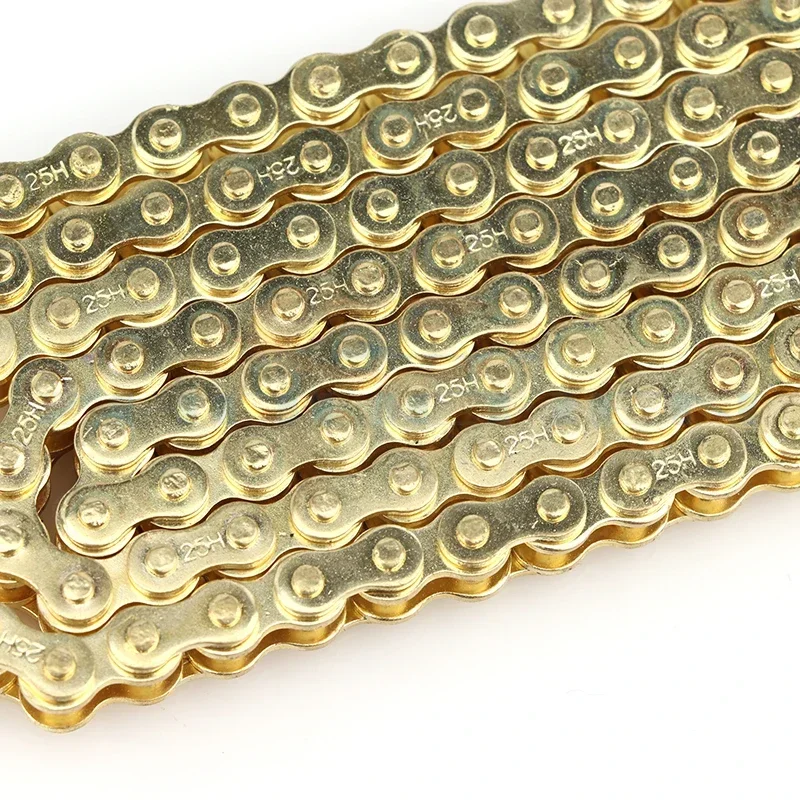25H 144-Link Stainless Steel Chain for Pocket Bikes and Mini Motorcycles