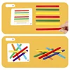 Wooden DIY Ice Cream Stick Puzzle Children's Rainbow Stick Thinking Puzzle Challenge Table Games Kids Montessori Educational Toy 5