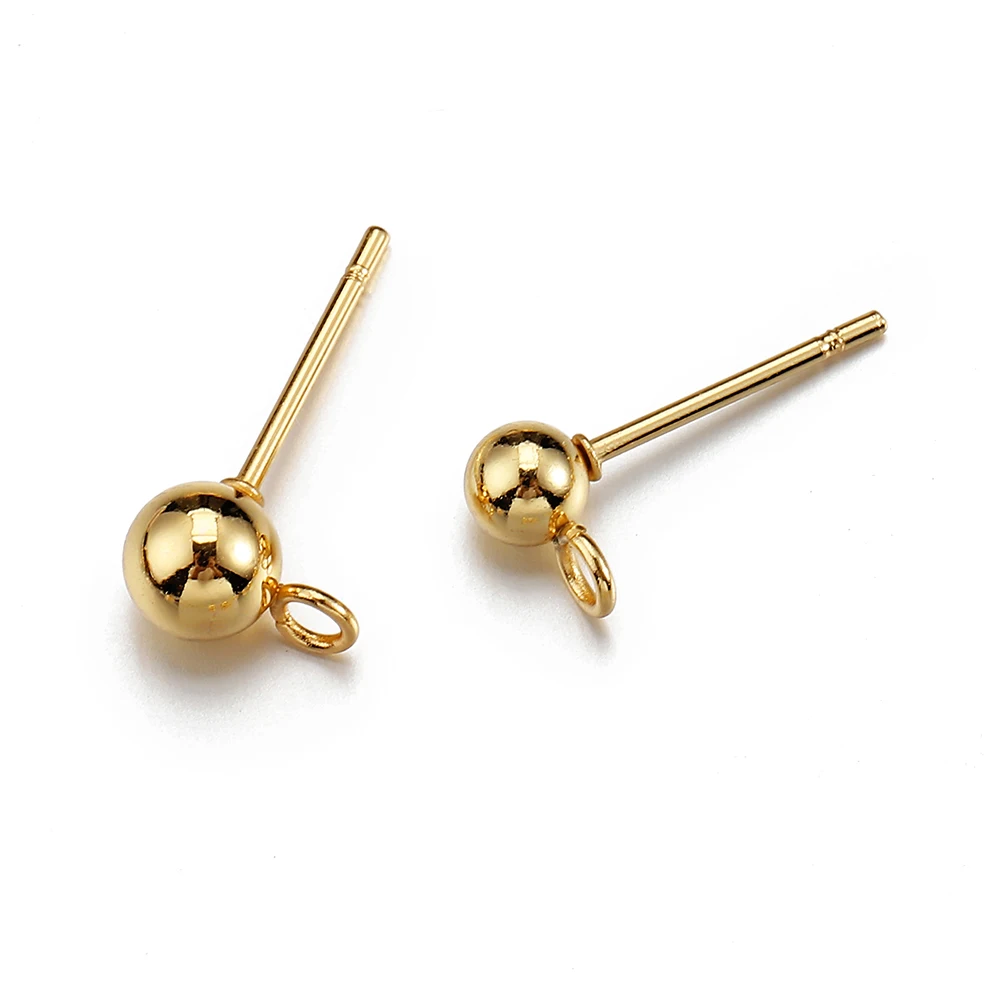 20 Stück Edelstahl runde Ohrstecker Ohrringe offener Ring Gold Ohrringe für DIY Schmuckherstellung Großhandel – Detail 13