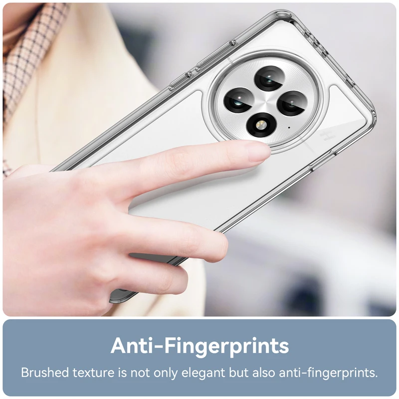 Crystal Clear Protective Case with Hard PC Back & Soft TPU Bumper with Camera Lens Shield