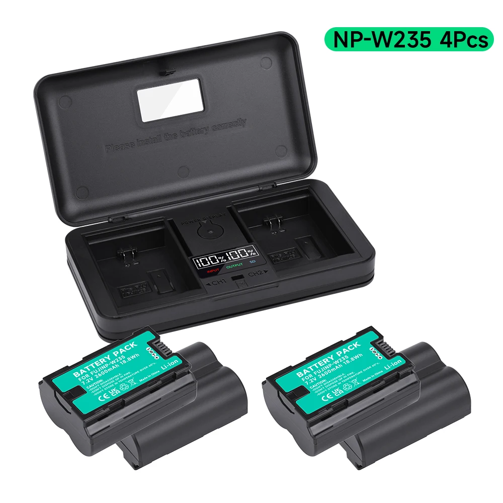 Nouvelle batterie W235 distillée NP-W235 2000mAh pour X-T4 Fujifilm Fuji, GFX 100S, X-T5