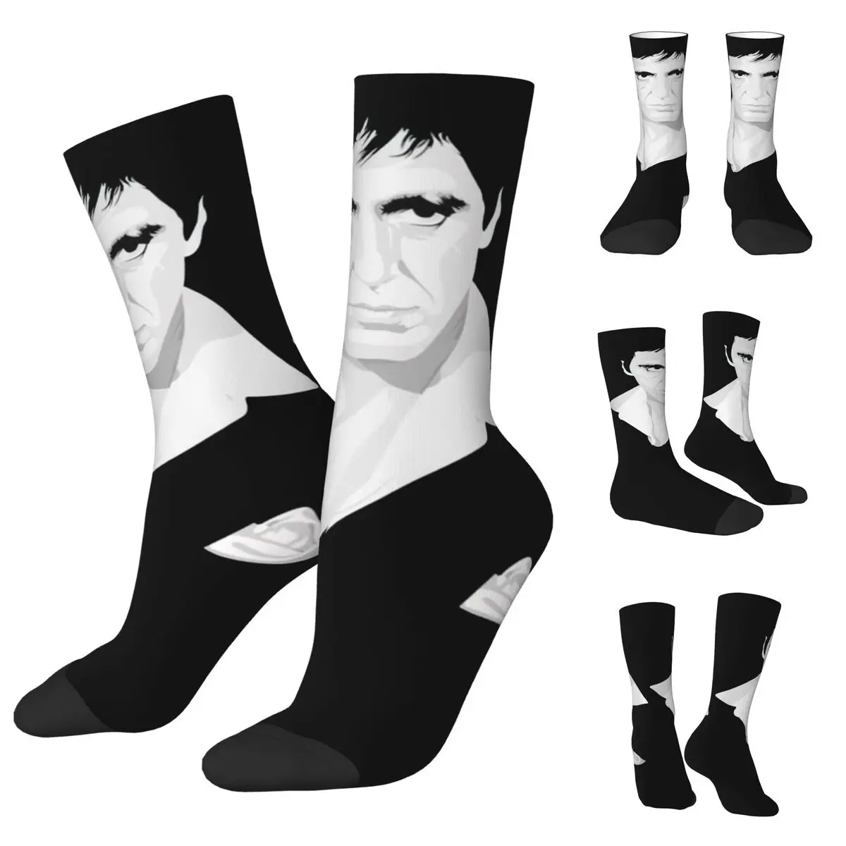 Movie Scarface Tony Montana Graphics Men and Women printing Socks,Motion Applicable throughout the year Dressing Gift