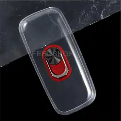 Enhanced Soft TPU Silicone Case with Finger Ring Holder for Nokia 105 2017 (Transparent C Red)