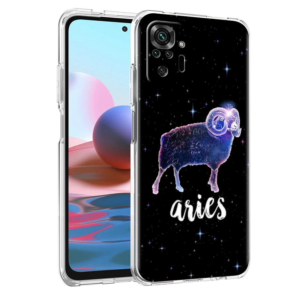Constellation Virgo Aries Transparent Phone Case for Redmi 13C 12C 10C Note 13 12 11 11T K40 Gaming Plus Pro 5G Soft Cover Shell – Detail 6