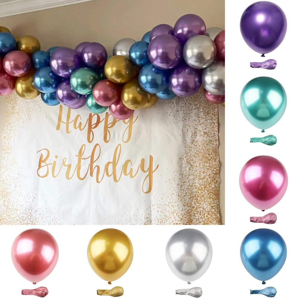 10inch Metallic Balloon 10 20 50pcs Gold Silver Mix Balloons Happy Birthday Decorations Wedding Globos Party Supplies Graduation inflatable balloons