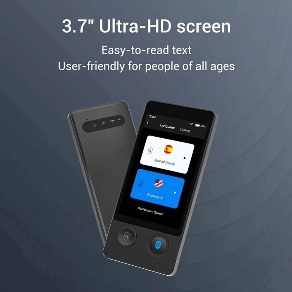 W12 Voice Translator 144 Language 3.7Inch Intelligent Real-time Translation Text Photo Translator Simultaneous Interpretation voice translator,language translator