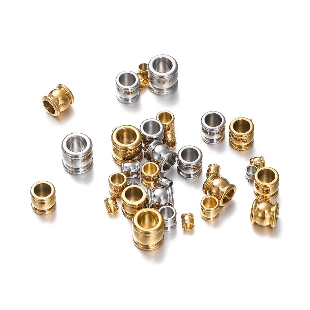 UNICRAFTALE Circa 100 Pz 8 Mm Perline Allentate Rotonde Perline In Acciaio Inossidabile 3 Mm Foro Perline In Metallo Distanziatori Che Trovano Per Braccialetto Fai Da Te Collana Creazione Di Gioielli - Foto 10