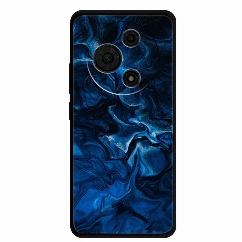 Gradient Marble Painted Silicone Phone Case - Shockproof Soft Cover