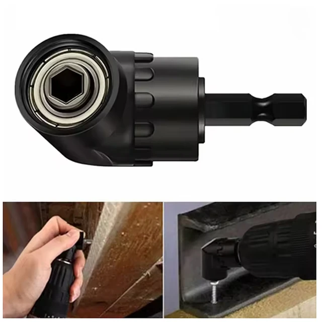 Fixation d'adaptateur de perceuse à 105 degrés, douille hexagonale d'extension de pilote d'impact 1/4 "pour clés et perceuses, tournevis de charge 1