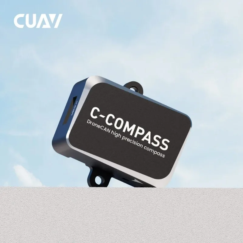 Boussole haute précision CUAV RM3100 fixée sur un drone, idéale pour Pixhawk et ArduPilot.