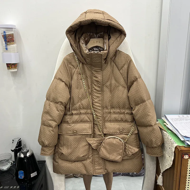 2023-winter-women-short-parka-thick-plaid-puffer-coat-female-hooded-90-white-duck-down-jacket-with-bag