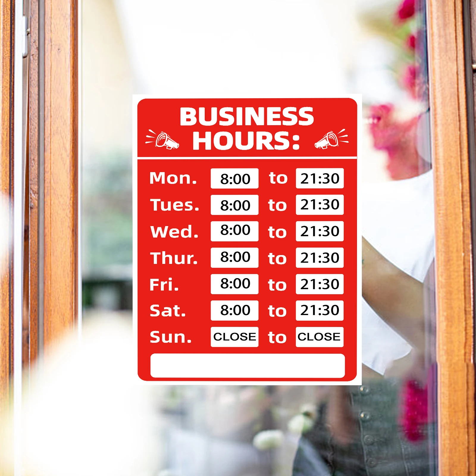 1 Set Hours Sign Double Sided Open/Closed Sign Will Return Clock with ...