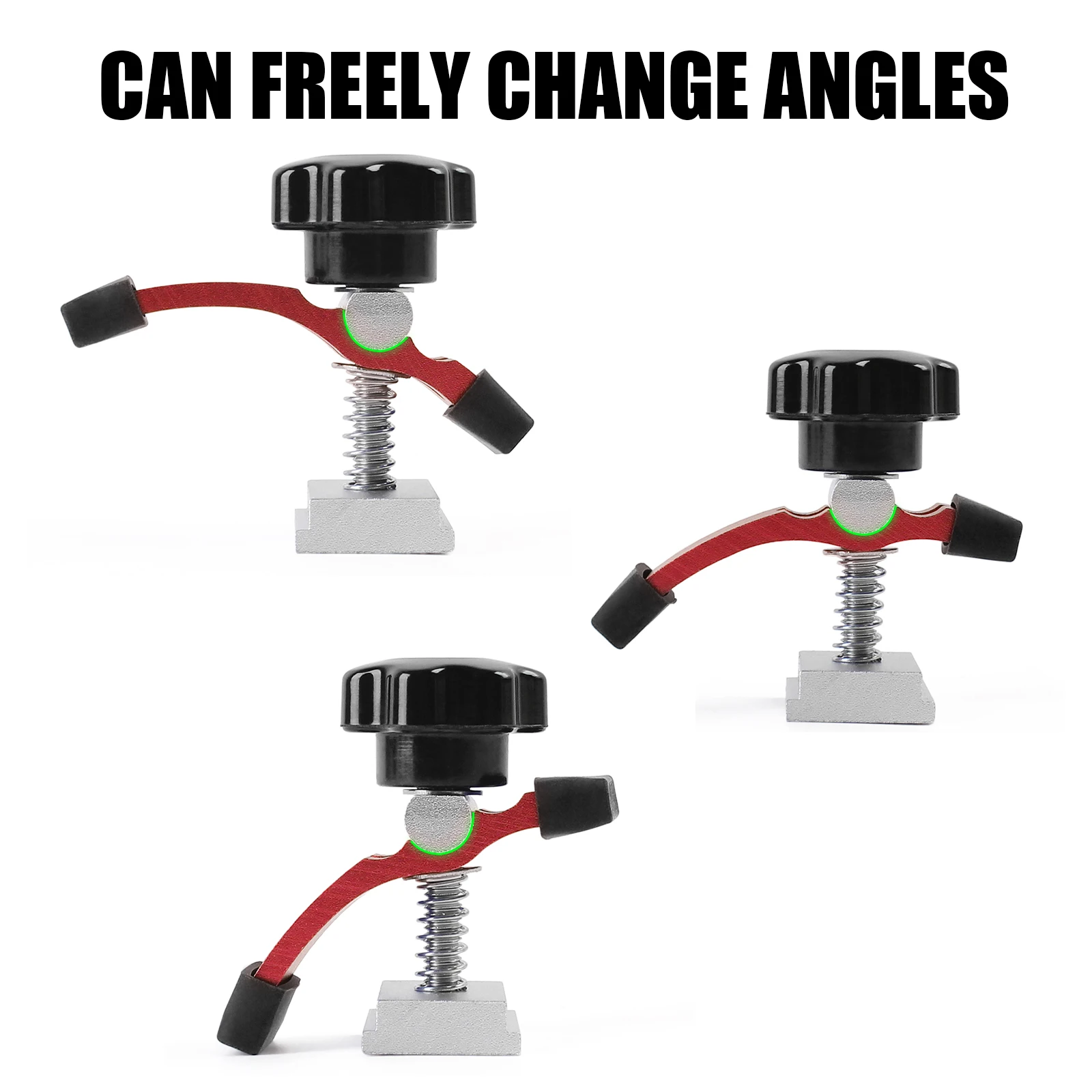 Quick Acting T-Track Hold Down Clamp with T Silder Aluminum Alloy Woodworking Clamps Jig for Routers Drill Presses CNC 1/2Pc