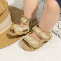 KIDSUN Summer Sandals Baby Girls Boys Shoes Open Toe Infant Shoes Newborn Rubber Sole Non-Slip First Walker Crib Shoes 3