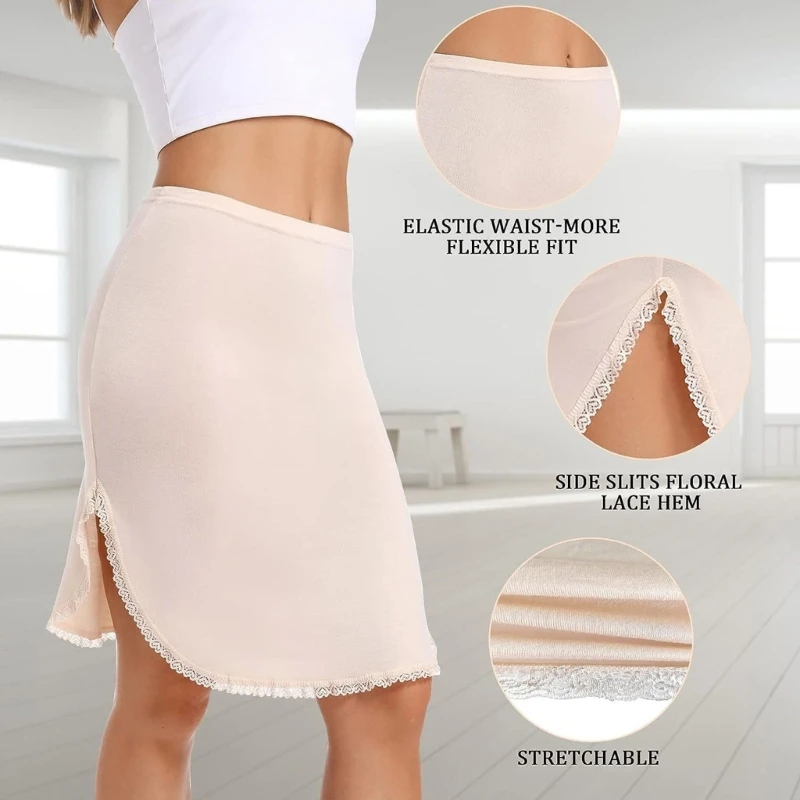 Fitted Short Skirt Slip
