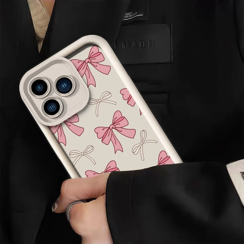 Bow Knot Silicone Shockproof Phone Case with Camera Lens Protection