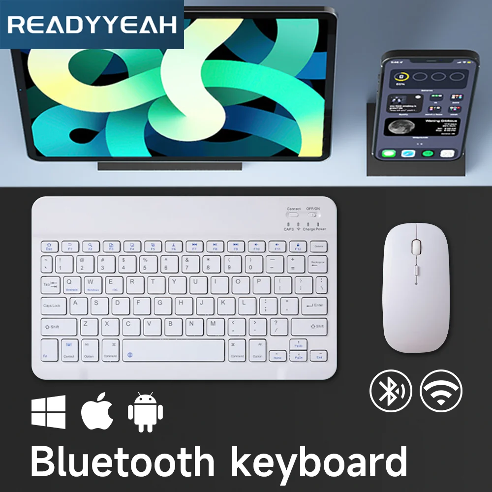 Bluetooth Keyboard for IOS Android Windows for iPad Keyboard Air Mini Pro Wireless Mouse Xiaomi Apple Huawei Tablet
