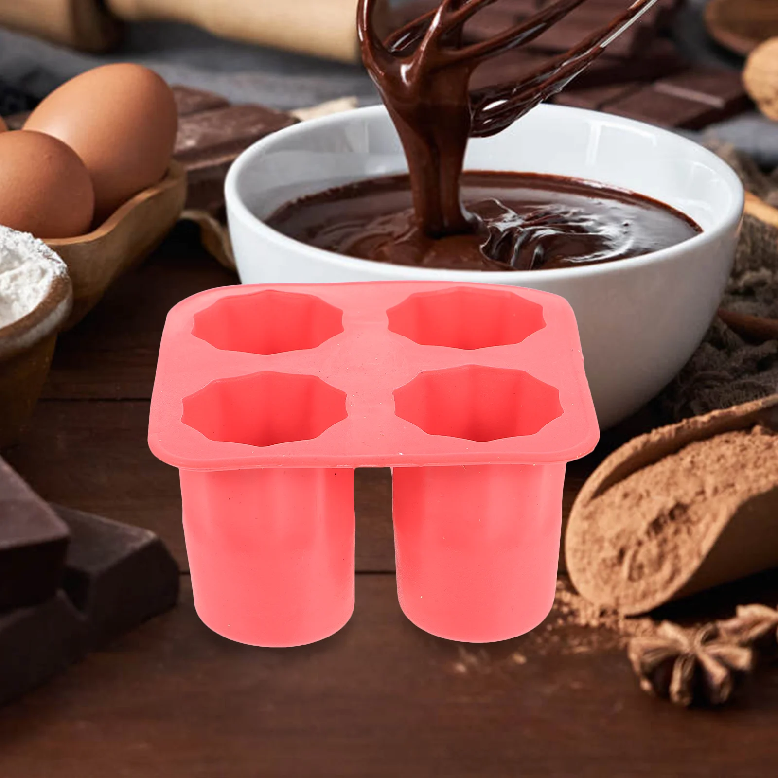 

4 Cup Shape Silicone Shooter Ice Cube Glass Mold Maker Summer Cool Ice Mould Ice Cube Tray