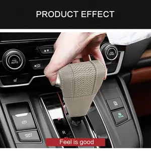 Car Gear Shift Cover Leather Shift Lever Cover Gearbox Shifter Knob  Protector Automatic Transmission Handle Stick Case Styling - AliExpress