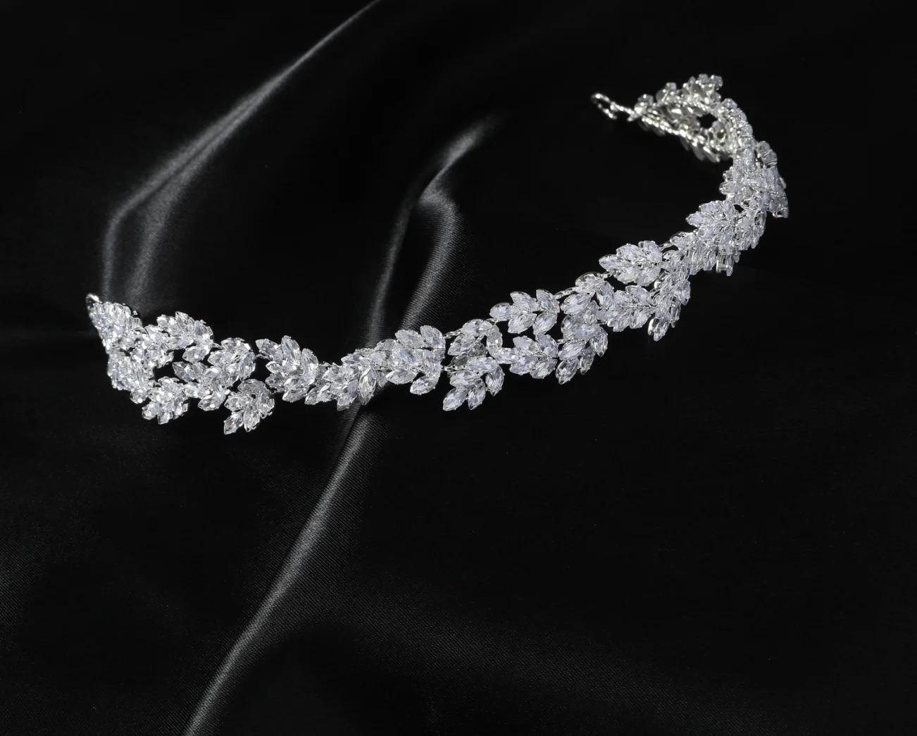 Tiara De Boda Con De Imitación, Diadema Nupcial De Cristal, Corona De