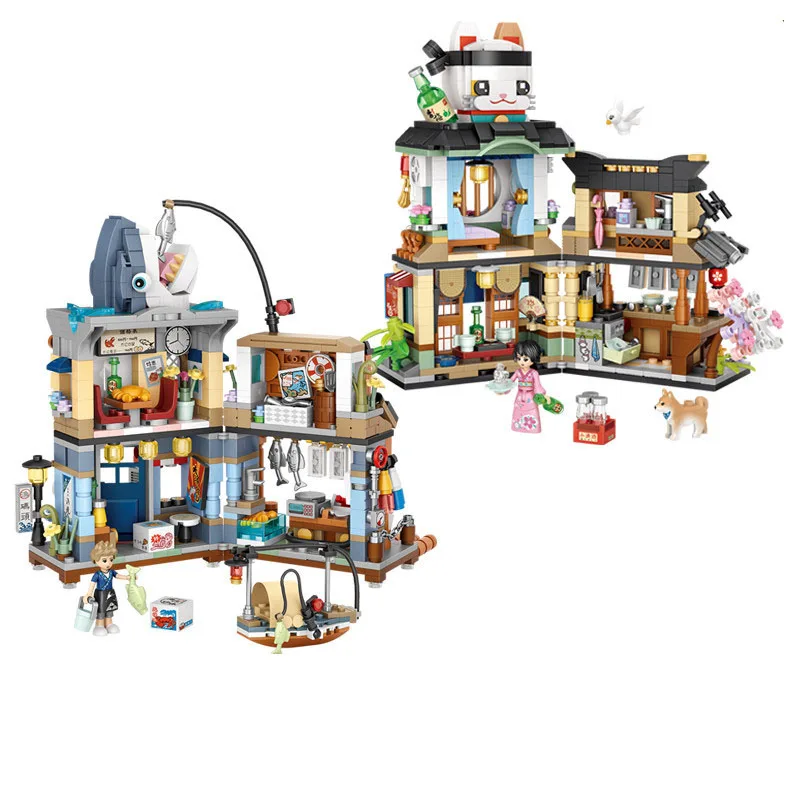 

LOZ Mini Street View Series Japanese Puzzle Model Block Assembly Children's Toys Festival Gift