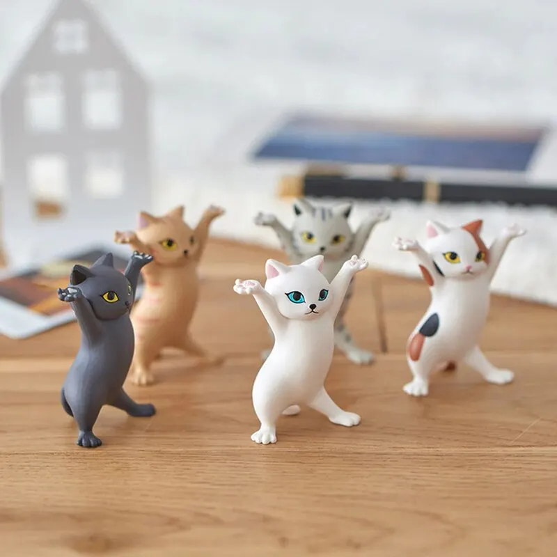Dancing Cat Figure Decoration 5 Models