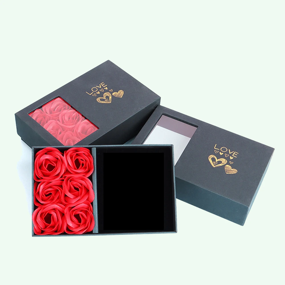 Rose Gift Box Eternal Flower Ring,Pendant,Earrings,Necklace,Jewelry Box 6 Valentine's Day Rose Gift Box Packaging Box Jewelry St 2