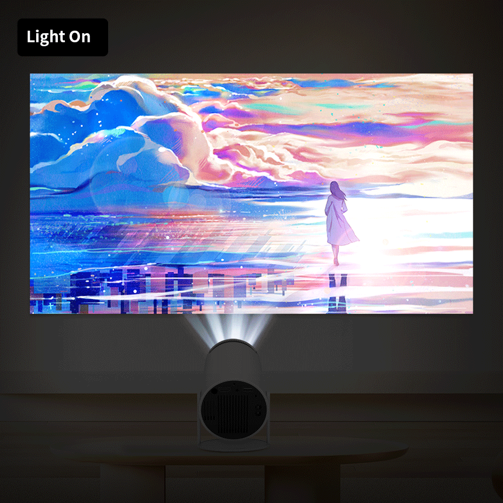 Mini Projetor HY300 para Home Theater, feixe portátil, projetor ao ar  livre, 4K, Android 11, WIFI 6, BT5.0, 1080P, 1280x720P, tela da TV