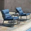 Patio Rocking Chair Outdoor Bistro Set (3PIECES)   outdoor furniture set  garden furnitures 3