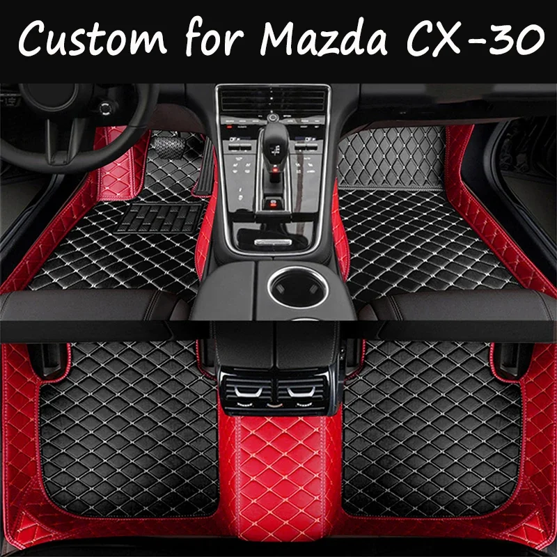 

Car Floor Mats For Mazda CX-30 DM 2020 2021 2022 2023 CX30 CX 30 Waterproof Durable Carpet Leather Mat Full Set Car Accessories