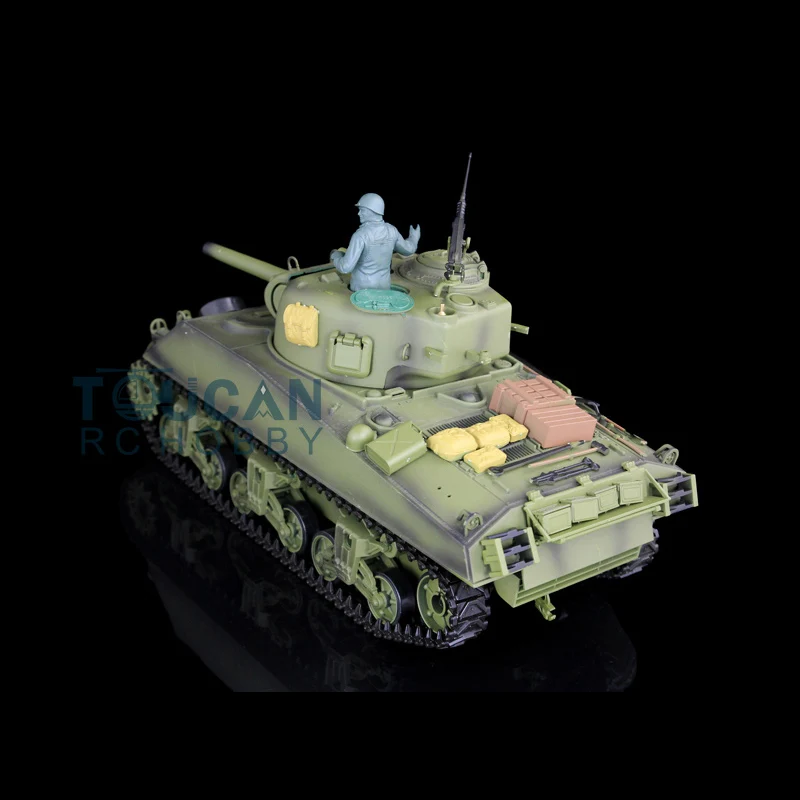 1/16 2.4G Heng Long TK7.0 Plastic Version Sherman M4A3 3898 RTR RC Tank Model Gift For Boy TH17665 5