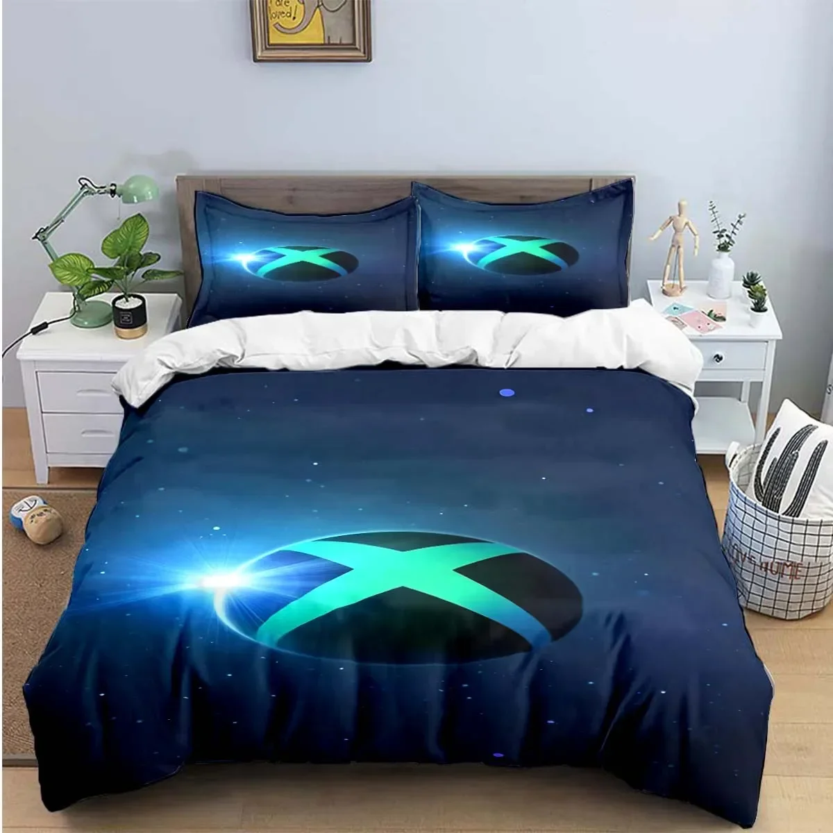 Cool Gamer X-XBox Print Bedding Sets Exquisite Bed Supplies Set Duvet Cover Bed Comforter Set Bedding Set Luxury Gift 4